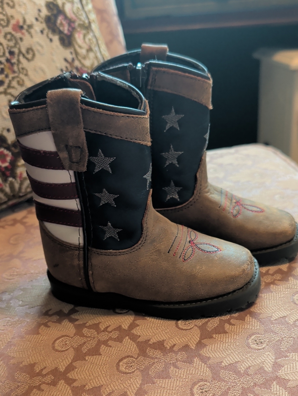 Kids Patriotic Cody James Western Pull-On Boots 6